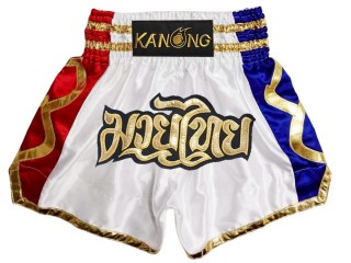 Kanong Muay Thai Shorts : KNS-141-Weiß