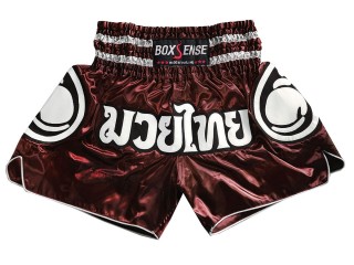 Boxsense Muay Thai shorts : BXS-101-Kastanienbraun