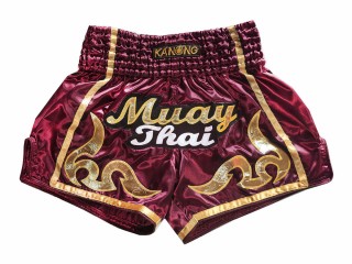 Kanong Retro Muay Thai Hose : KNSRTO-232-Kastanienbraun
