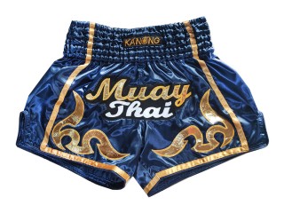 Kanong Retro Muay Thai Hose : KNSRTO-232-Marineblau