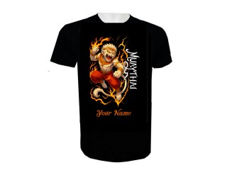 Personalisierte Muay Thai Kickbox-T-Shirt mit Namenszusatz : KNTSHCUST-024