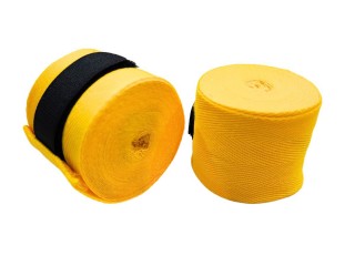 KANONG elastische Muay Thai Boxbandagen : KN-Handbandagen-E-Gelb