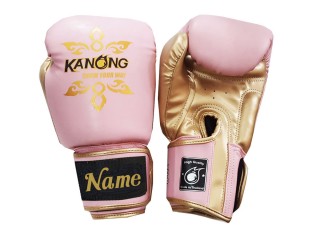 Personalisierte Kinder Boxhandschuhe : KNGCUST-KIDS-430 Rosa-Gold