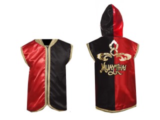 Kanong Hoodies / Walk-in-Kapuzenjacke: KNHOD-121-Rot-Schwarz