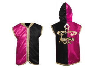 Kanong Hoodies / Walk-in-Kapuzenjacke: KNHOD-121-Rosa-Schwarz
