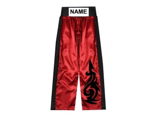 Individuelle Kickboxhose mit Namen : KNPANTS-003-Rot