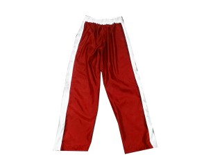 Individuelle Kickboxhose mit Namen : KNPAN TS-004-Retro-Rot