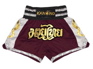 Kanong Muay Thai Shorts : KNS-141-Kastanienbraun