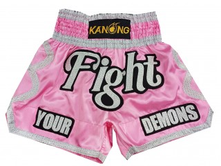 Individuelle Kickbox-Shorts : KNSCUST-1272-Rosa