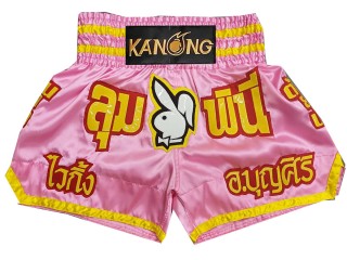 Individuelle Kickbox-Shorts : KNSCUST-1273-Rosa