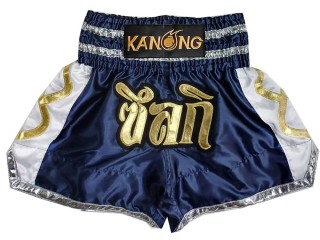 Individuelle Kickbox-Shorts : KNSCUST-1281-Marineblau