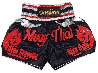 Individuelle Kickbox-Shorts : KNSCUST-1283-Schwarz