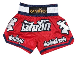 Individuelle Kickbox-Shorts : KNSCUST-1286-Rot