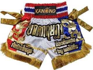 Individuelle Kickbox-Shorts : KNSCUST-1297-Weiß