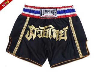 Lumpinee Muay Thai Shorts für Kinder : LUMRTO-006-Schwarz-K