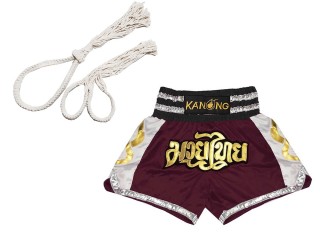 Mongkol Prajead-Set mit Muay Thai Shorts : Set-Mongkol-Boran-147-Kastanienbraun