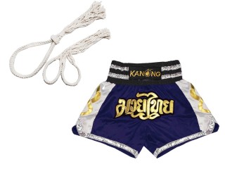 Mongkol Prajead-Set mit Muay Thai Shorts : Set-Mongkol-Boran-147-Marineblau