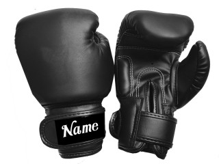Personalisierte Kinder Boxhandschuhe : KNGCUST-KIDS-436 Schwarz