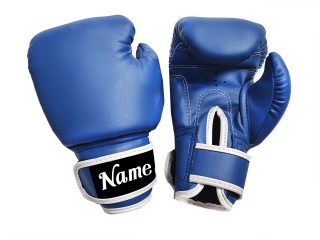 Personalisierte Kinder Boxhandschuhe : KNGCUST-KIDS-437 Blau