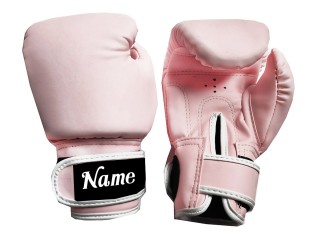 Personalisierte Kinder Boxhandschuhe : KNGCUST-KIDS-438 Rosa