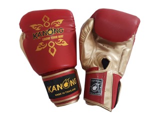 Kanong Muay Thai Boxen Boxhandschuhe : Thai Power rot/Gold