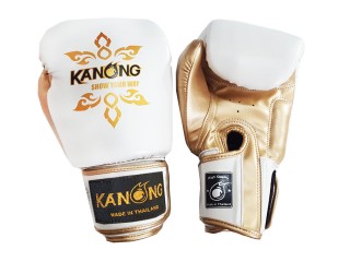 Kanong Muay Thai Boxen Boxhandschuhe : Thai Power weiß/Gold