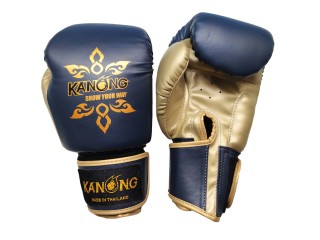 Kanong Boxhandschuhe für Kinder : Marine/Gold Lai Thai