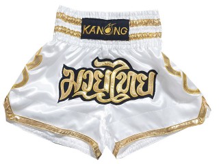 Kanong Muay Thai shorts - Thaiboxhosen : KNS-121-Weiß