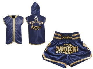 Personalisierte Hoodies + Muay Thai Hose: Set 121 Marine