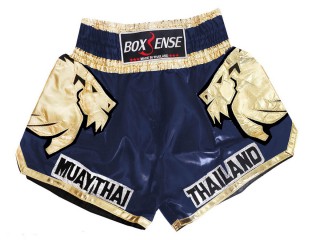 Boxsense Muay Thai shorts - Thaiboxhosen für Kinder : BXS-303-Marine