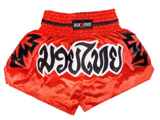 Boxsense Kinder Muay Thai shorts Hosen : BXSKID-012 Rot
