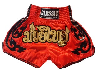 Classic Thaiboxenhose Shorts Hosen : CLS-016-rot