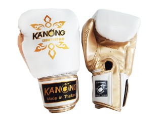 Kanong Muay Thai Boxen Boxhandschuhe : Thai Power weiß/Gold