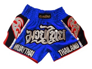 Kanong Retro Muay Thai shorts : KNSRTO-207-blau