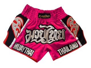 Kanong Retro Muay Thai shorts für Frauen : KNSRTO-207-Rosa
