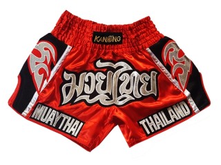 Kanong Retro Muay Thai shorts für Kinder : KNSRTO-207-rot