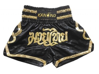 Kanong Muay Thai shorts - Thaiboxhosen für Frauen : KNS-121-Schwarz