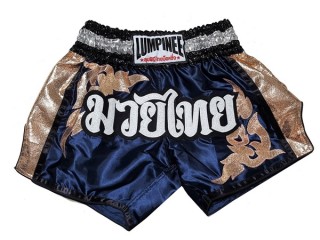 Lumpinee Muay Thai Shorts - Thaiboxhosen : LUM-043-Dunkelblau