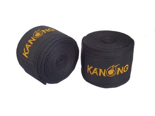 KANONG Muay Thai Boxbandagen : Schwarz