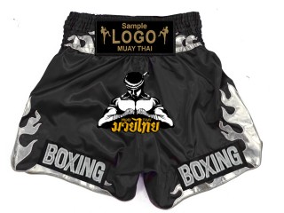 Boxen Hosen shorts selber machen , Boxhose mit gesticktem Logo designen