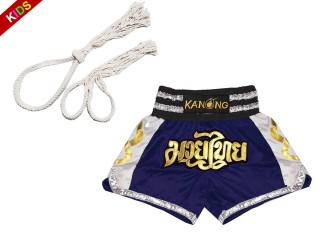 Individueller Muay Thai Box-Hoodie und Shorts für Kinder : Set-KINDER-SHOHOD-143-Rot-Marineblau