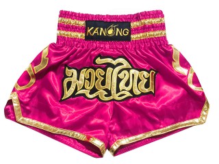Kanong Muay Thai shorts für Kinder : KNS-121-Dunkelpink-K
