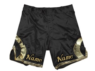 Personalisieren Sie MMA-Shorts mit Namen oder Logo: Schwarz