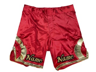 Personalisieren Sie MMA-Shorts mit Namen oder Logo: Rot