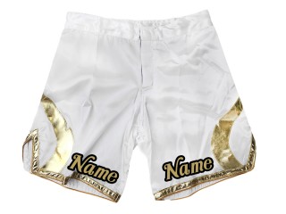 Personalisieren Sie MMA-Shorts mit Namen oder Logo: Weiß