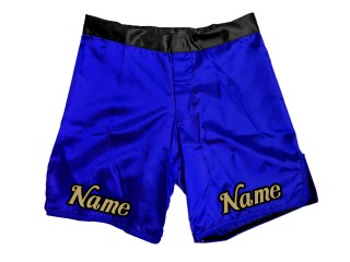 Individuelle MMA-Shorts mit Namen oder Logo: Blau
