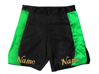 Personalisieren Sie MMA-Shorts mit Namen oder Logo: Schwarz-Grün