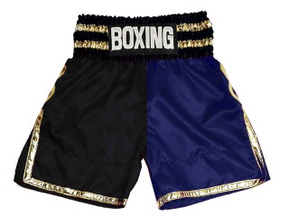 Box shorts selbst machen : KNBSH-039-Schwarz-Marineblau