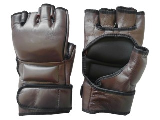 Personalisierte MMA Grappling Handschuhe : Braun