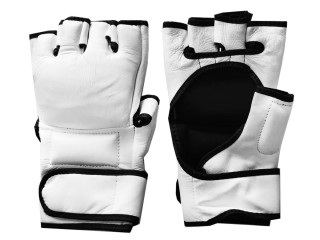 Personalisierte MMA Grappling Handschuhe : Weiß